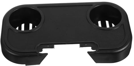 LIFKOME Portavasos para Silla de Playa y Camping, Plegable, Resistente, Color Negro, Accesorio para Tumbona y Sillón Reclinable, Adecuado para Exteriores y Picnic, Compacto y Portátil