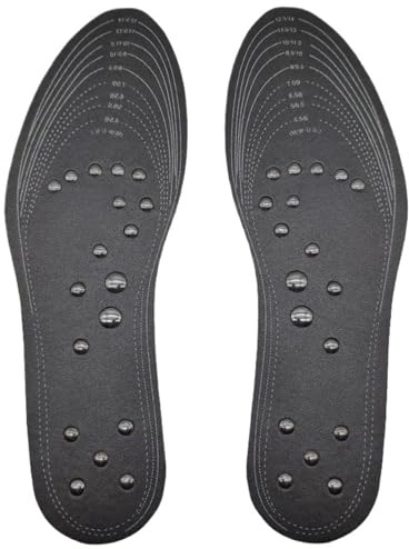 18 magneter unisex magnetisk terapimassage innersulor fot akupressur sko dynor terapi bantning innersulor för viktminskning (svart)