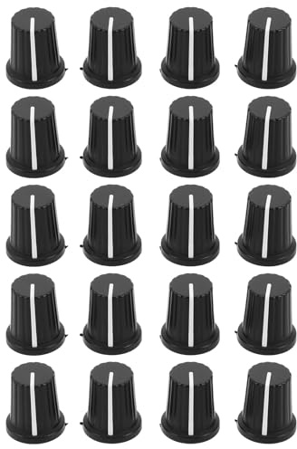 Supvox Potentiometer Drehknopf und Komfortablem Griff aus Kunststoff 20 Stück Plumblütenförmiges Design mit 6mm Größe für Elektronische Geräte und Musikinstrumente