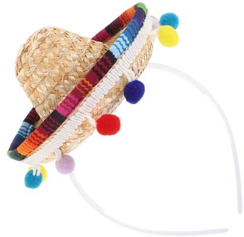 MOLUCKFU Mini Cappello Messicano in Poliestere Fascia, Accessorio Leggero per Feste di Compleanno e Decorazioni per Eventi a Tema Cinco De Mayo