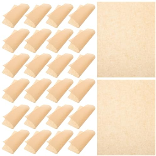 MAGICLULU Papier Sulfurisé Alimentaire Résistant à L'huile 20x25 Cm, 100 Feuilles Épaisses Couleur Bois Naturel, Doublures pour Cuisson, Grillades et Emballage de Poulet Frit, Sandwichs