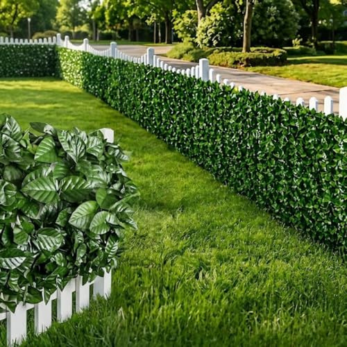 NARCISO Siepe Artificiale da Esterno 1x3 Metri, Siepe Finta per Recinzione Giardino Esterno, Edera in PVC Perfetta per Garantire Privacy anche come Copri Ringhiera Balcone e Frangivista Giardino