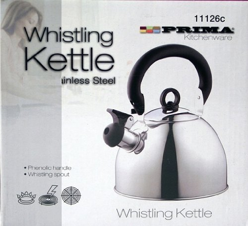 2.5L Stainless Steel Lightweight Whistling Kettle Silver For Gas Electric Hobs