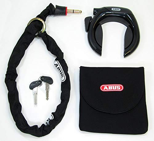 ABUS CBK-MS Rahmenschloss Pro Tectic 4960 für Festanbau am Fahrrad mit 85 cm Langer Zusatzkette + Tasche