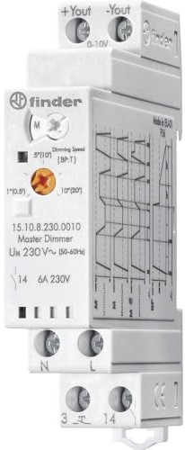 Finder Serie 15 – Dimmer 100 W Master Output 0 – 10 V