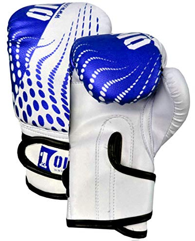 ONEX Guantes de Boxeo para niños Guantes de Entrenamiento perforación Saco Kickboxing MMA Lucha Artes Marciales Boxing Gloves 2oz,4oz (Azul, 4oz)
