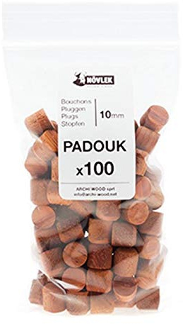 Bouchons Bois - NOVLEK - Boite de 100, Padouk