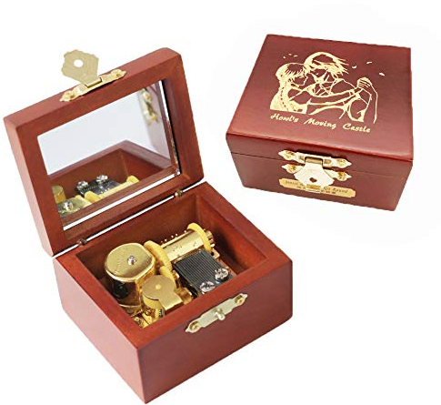 Youtang Music box Carved Wood Musical Box Wind Up Gold Mechanism Mucial Gift for Christmas,Birthday,Valentine's Day