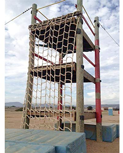 SSCYHT Spielplatz-Kletternetz Robustes Netz Sicherheitszaun Indoor-Kletternetz Umweltfreundlich Stark und verschleißfest Hanfseilnetz Dia 10MM,4 * 2M(13 * 7ft)