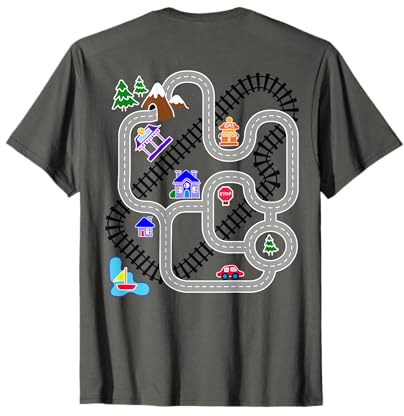 Neuheit Geschenke für Vatertag, Auto & Zug Playmat Teppich T-Shirt