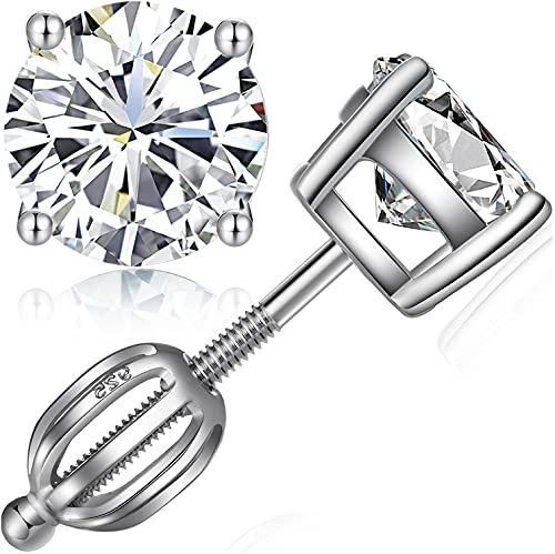 Pendientes Hombre,Pendientes Diamante,Hombres Plata Pendientes,Pendientes CZ Plata,Pendientes Circonio Cúbico,Pendientes Plata de ley Para Hombre Mujer Pendientes,Brillante Diamante Pendientes Plata