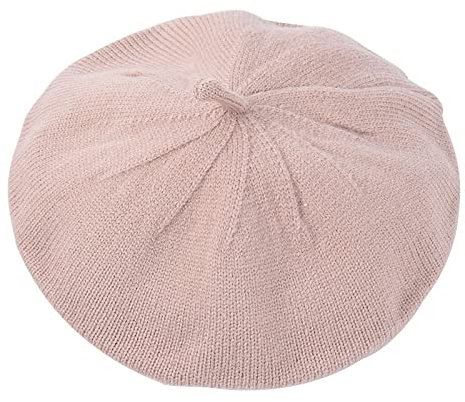 tcax Baskenmütze Damen Weich Gestrickte Baskenmütze Frauen Weiblich Solide Gestrickt Rosa Baskenmützen Urlaub Streetwear Maler Herbst Wintermütze, Rosa, Einheitsgröße