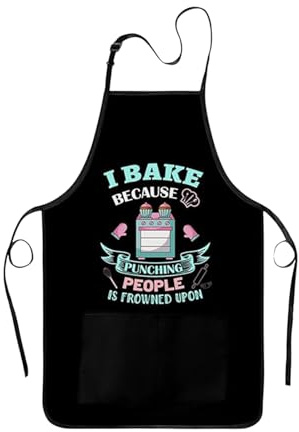 Xmeden Funny Baking Apron for Women - Cute Cooking Aprons for Adults with 2 Pockets, Baking Supplies &Essentials for Home Bakers, Kitchen Apron Gifts for Mother's Day Birthday Christmas