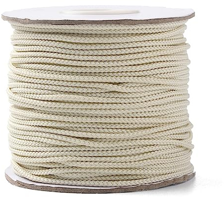 UR URLIFEHALL Cordoncino cinese per nodi cinesi, 50 m, 2 mm, in nylon intrecciato, per perline, macramè, per fai da te, creazione di gioielli e artigianato
