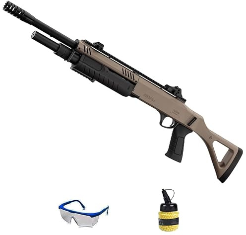 FO Fabarm STF/12-18 Long Tan | Pacchetto pistola Airsoft (pallini in PVC). Arma ad aria compressa a molla. Calibro 6 mm (Potenza: 0,4 joule)
