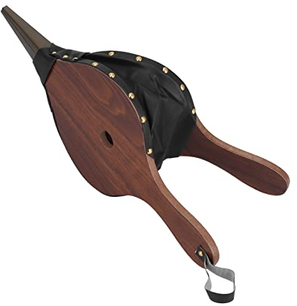 Alvinlite Kaminbalg Für Den Innenbereich, 43,2 X 19,1 cm, Holz-Feuergebläse, Großer Holzofen-Luftgebläse, Gussdüse, Brauner Luftbalg, Handbalg Für Camping-Grillen Im Freien