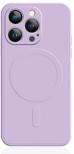 Mixroom - Custodia Cover per iPhone 15 PRO in TPU Silicone Morbido Compatibile con MagSafe Accessori con Cerchio Magnetico Integrato Lilla