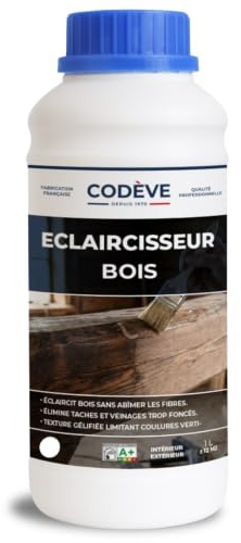 Eclaircisseur Bois - Codeve Bois - 1L - Intérieur/extérieur - Décolorer, Blanchir Ou éclaircir Un Bois, Escalier Ou Sol Trop Foncé.