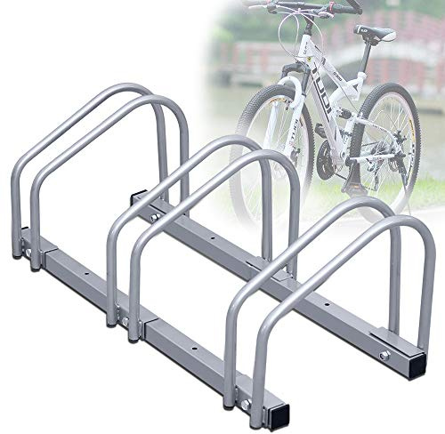Randaco Fahrrad Ständer für 3 Fahrräder Fahrrad Seitenständer Aufstellständer Mehrfachständer Boden und Wandmontage Diverse Modelle mit 35-55 mm Reifenbreite Mehrfachständer