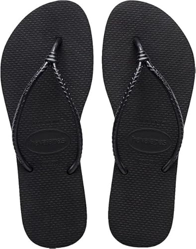 Havaianas Slim Tube, Damen Flipflop, Black,