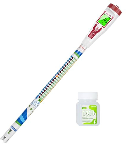 Truncheon Nutrient Meter PPM Meter Hydroponics TDS Meter Digital Water Tester EC TDS Tester (EC/PPM500/PPM700/CF) Specifically Designed for DWC Hydroponic System, Indoor Plant Grow, Home Garden etc