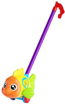 Perfeclan Schiebespielzeug, Vorschul-Lernaktivitäten, Trolleys, pädagogisches tragbares Schiebespielzeug zum Gehen für 1 2 3 Jahre alte Kinder, Geschenk