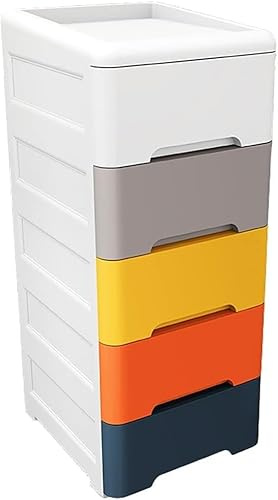 SHANYAYALI Aufbewahrungsschrank, 20 cm breit, Kinderschrank, große Kapazität, Schubladentyp, mehrschichtiger Kunststoff, geeignet für Wohnzimmer, Schlafzimmer, Kinderzimmer (gemischt, 5 Ebenen)