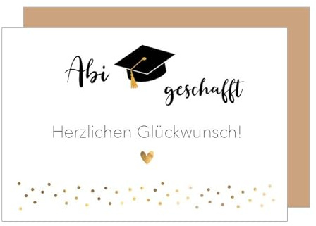 Edition Seidel Premium Glückwunschkarte zur bestandenen Prüfung mit Umschlag. Grußkarte Karte mit Spruch Abschluss Feier Abitur Schule Mann Frau Jugendliche Jugendlicher (PR152 SW025)