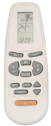 IOOIQQ Mando a Distancia de Aire Acondicionado Compatible con BREEZON AUX York YK(R) -C/01E AUX-E2..KT-AX1.YKR-C/01E.RC-5.975-511-00 031T33001-001.YK(R)-C/01E ASW-H12A4/EJ-2 ASW-2 H18A4 /EJ