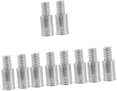 SAFIGLE 10pcs Threaded Tip Broom Handle Pole Replacement Broom Stick Tips for Extension Pole Adapter Outdoor Repair Kit