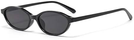 Ulknyss Oval Sunglasses Womens - Designer Ladies Sun Glasses with UV400 Protection 90s Y2K Retro Shades for Driving Travel