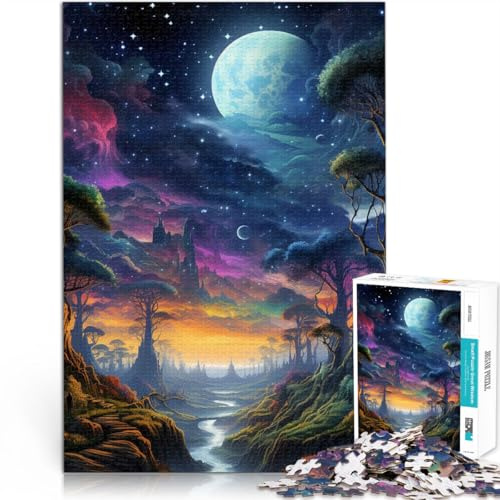 Quizspiel Schöner Nachthimmel 1000-teiliges Puzzle für Erwachsene 26x38cm eignet ganze Familie für ab 14 Jahren