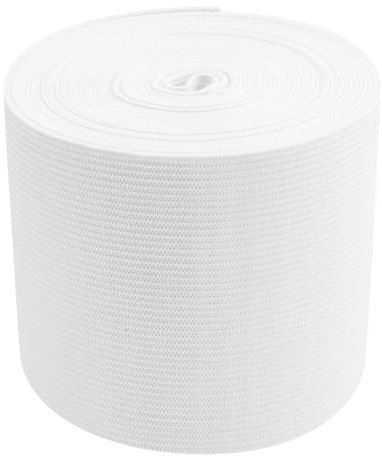 Waycreat Bande élastique 8 cm pour couture, 5 mètres, blanc
