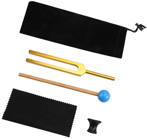 Stimmgabel-Set mit 432 Hz, inklusive Hammer und schwarzer Basis, Aluminium-Stimmgabel-Set für tiefe Entspannung und Nervenanpassung, Enthusiasten-Ausrüstung