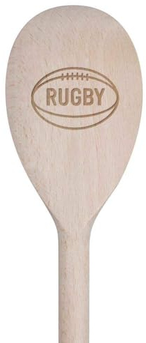 Azeeda 30cm 'Rugby Ball Sport' Wooden Cooking Spoon (SO00025996)