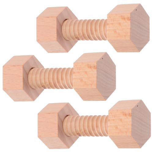 PAMINGONO Holzbausteine Schraubmodell Konstruktionsspielzeug für Fördert Feinmotorik Kreativität und Problemlösung Langlebiges Holzspielzeug für Jungen und Mädchen Ab Jahren