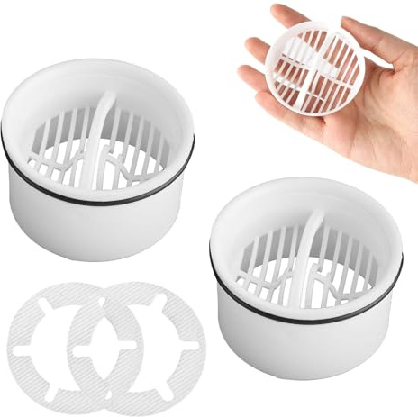 Bebochoi 2 Piezas Juego de Colador de Pelo y Tubo de Inmersión para Desagüe de Ducha, Tubo Sumergible para Ducha, Atrapa Pelos Ducha, Compatible con los Sistemas de Desagüe 6960, 6963, 6961, 6962