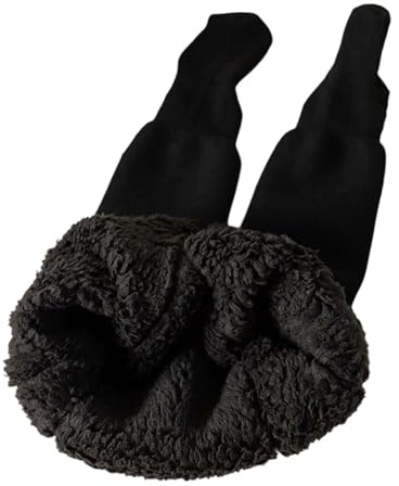 Collant invernali per neonati, a righe verticali, con morbida imbottitura, pantaloni termici per bambini, capispalla in tessuto spesso per il massimo comfort nella stagione fredda, Nero , 6-8 anni
