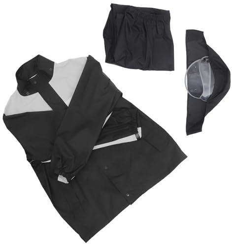 ULTECHNOVO Conjunto para Motocicleta Hombre XL, Chaqueta y Pantalón Separados, Ropa de Lluvia Resistente al Viento, Color Negro Gris, Traje Lluvia para Exteriores y Moto