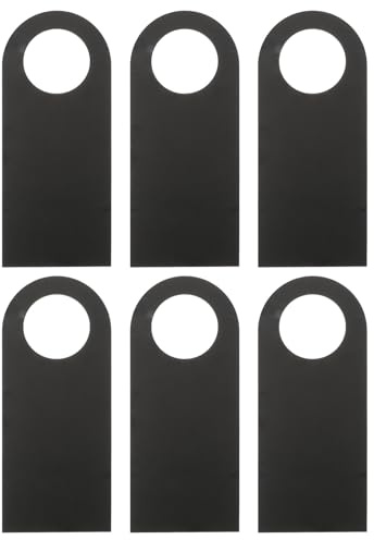 SECFOU Lot de 6 Panneaux de Porte en Bois, Double Face Tableau Noir, Style Naturel, Décoration de Porte Personnalisable, Suspendus pour Bureau, Maison ou Magasin, Planches Artisanales