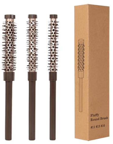 Cepillo para peinar el cabello, aluminio ABS de 9.13 pulgadas, pequeño cepillo para secador de pelo, herramienta voluminizadora para un acabado suave sin encrespamiento en casa o uso