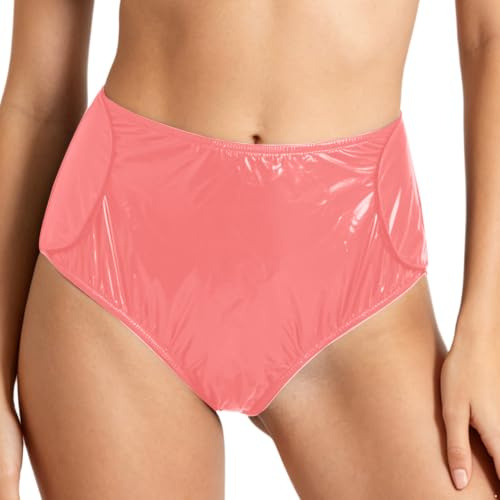 Erwachsene Wasserdichte Windelhose Inkontinenz Unterwäsche Klettverschluss Damen Rosa 3XL