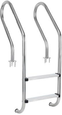 Escalera para Piscina, Escalera para Piscina de Alta Resistencia; Capacidad de Carga de 250 kg, Apta para Piscinas y Parques acuáticos (2 peldaños).