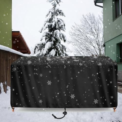 ZDLLDZ Funda Exterior Muebles Jardin 250x85x65 cm Funda Protectora Impermeable de Tela Oxford 420D Antiviento y Anti-UV, Protector para Mesa Rectangular y Cuadrada de Patio, Terraza, Negro