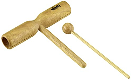 Nino Percussion Wood Tone Block - Großes Musikinstrument für Kinder ab 3 Jahren - Siam Eiche, Natur (NINO571)