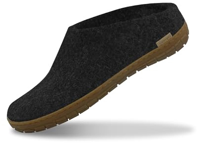 glerups dk Modell BR Unisex vuxna filttofflor, svart (kol), 5 UK