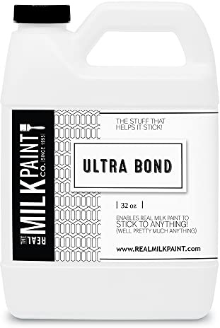 Real Milk Paint, Adhesion Promoter and Bonding Primer for Milk Paint on Plastic, Shellac, Glass, Painted, and Varnished Surfaces, Ultra Bond, Water Based, No VOCs, 32 oz