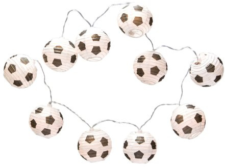 Amsinck 54195 - Guirnalda LED (10 farolillos, 1,9 m, diseño de balones de fútbol)