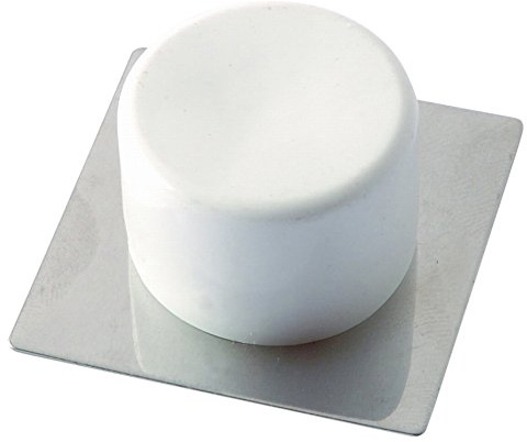 Brinox B90060B - Tope puerta pequeño adhesivo, 2 x 4,1 x 4,1 cm, color blanco