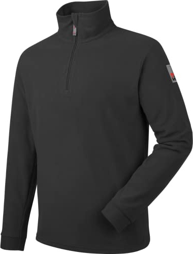 WÜRTH MODYF Fleecetroyer Luca – Atmungsaktiver Fleece Pullover mit Stehkragen und Viertel-Reißverschluss – perfekt für Handwerk, Werkstatt, Arbeiten im Freien schwarz – Größe M